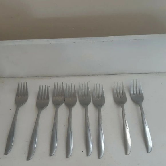 Vintage Lot Of 8 Forks Duchess Stainless - Picture 7 of 8